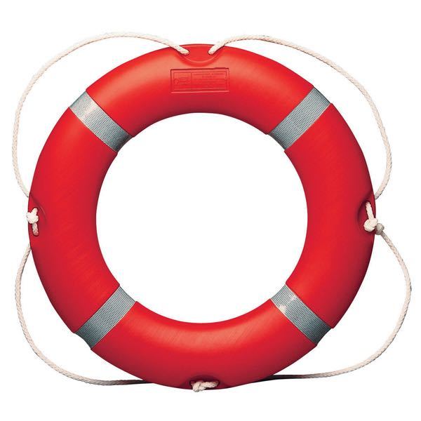 Lifebuoy red exterior Ø75cm 4 kg SOLAS approved