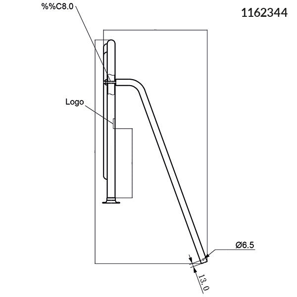 Badeplatform Ø32mm rør