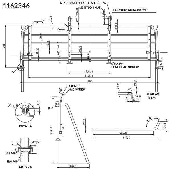 Badeplatform Ø32mm rør