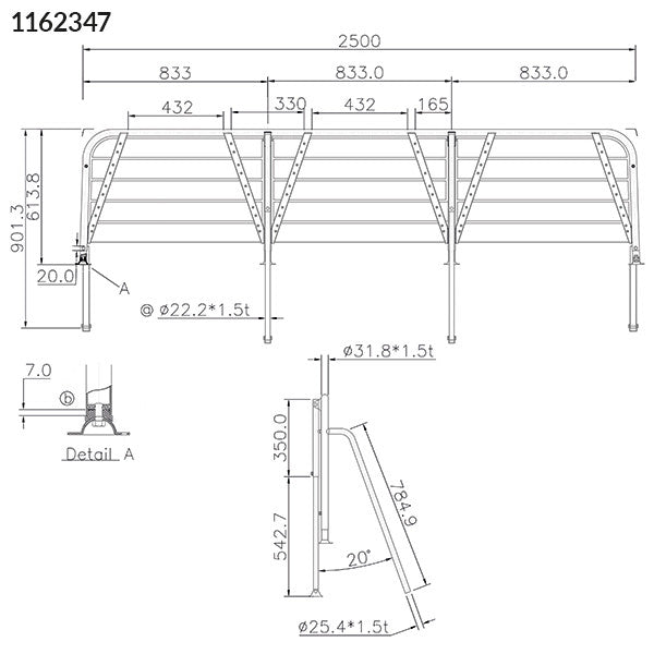 Badeplatform Ø32mm rør