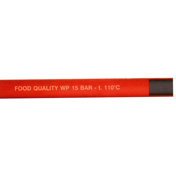 Varmtvands slange "food quality" 1/2" rød