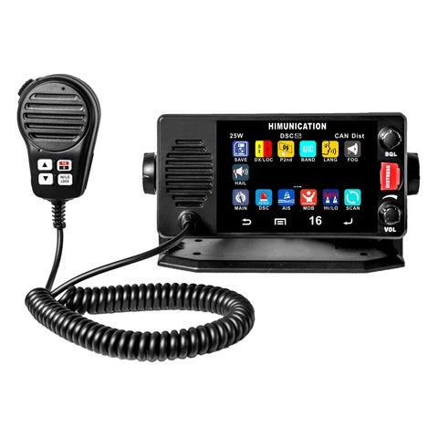 HIMUNICATION HM-TS18S UKW-Funkgerät der Klasse DSC-D mit GPS, AIS-Empfänger, NMEA2000 und Multifunktions-Touch-Display