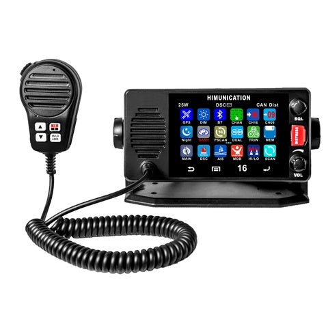 HIMUNICATION HM-TS18 VHF Radio Class DSC-D with GPS, NMEA2000 and multifunction Touch-Display