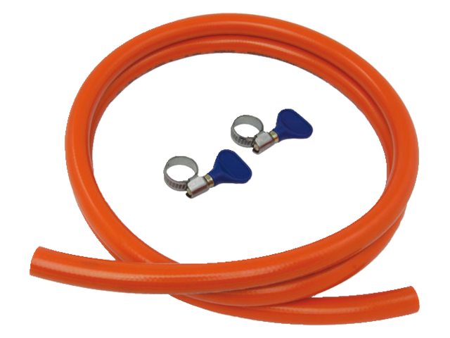 Gasslange termoplast 8x15mm 10mbar 100cm med 2 rustfri stålklemmer