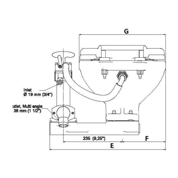 Talamex Standard Marine Toilet – Turn2Lock & Soft-Close