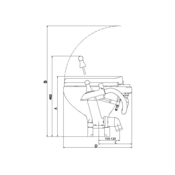 Talamex Standard Marine Toilet – Turn2Lock & Soft-Close