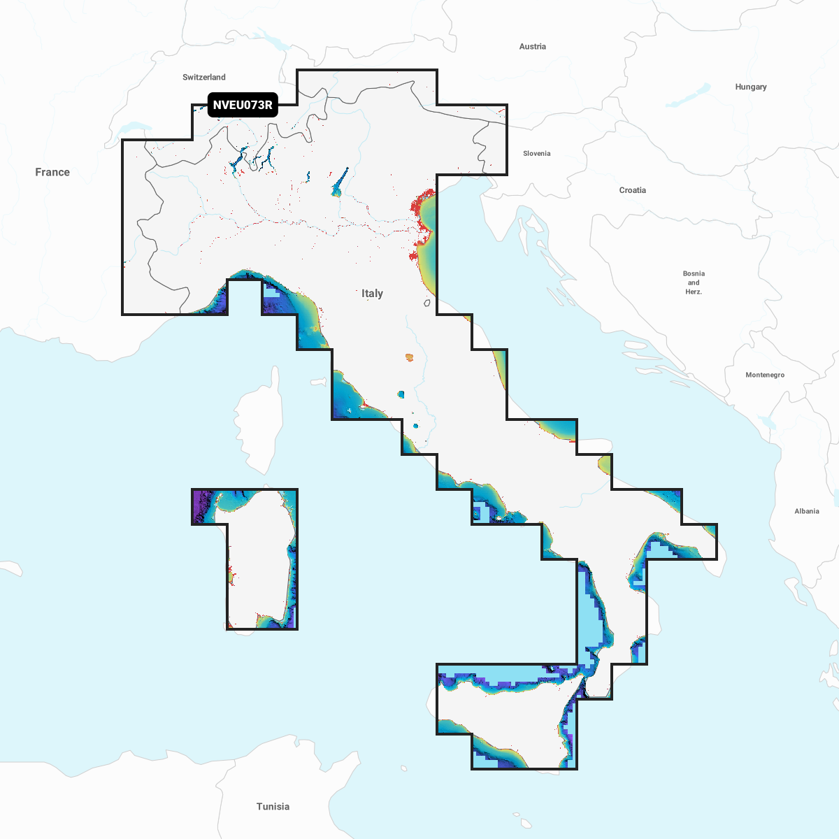 Garmin Italy, lakes and rivers - charts 