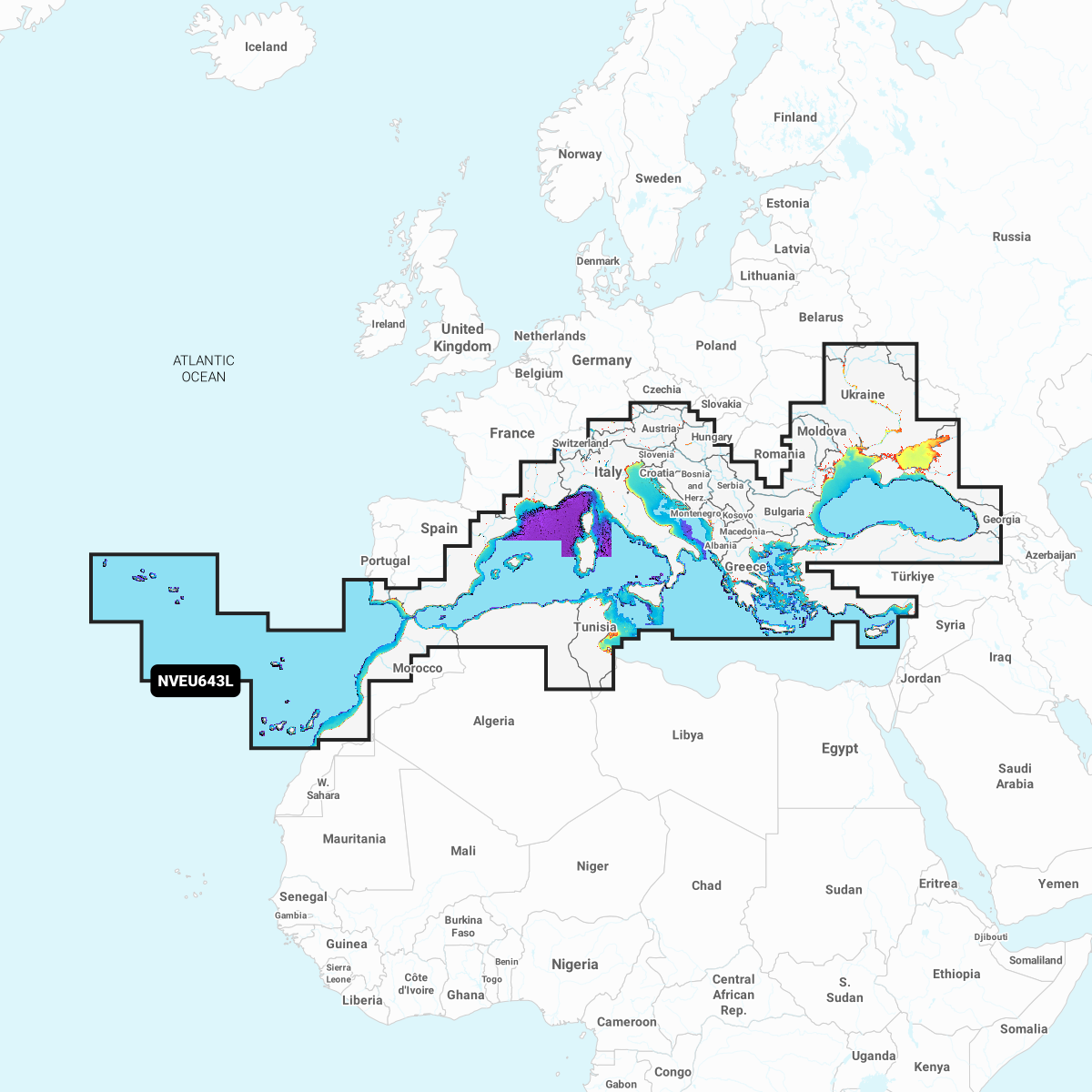 Garmin Mediterranean and Black Sea charts 