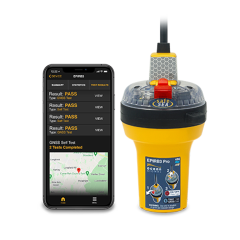 Ocean Signal SafeSea EPIRB3-PRO AUTO Cat.1 w. GPS, RLS, AIS + NFC "Float-Free" container / 702S-03933