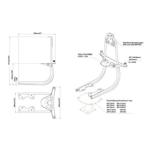 Scanstrut Navlight Gantry stainless - large, SC118