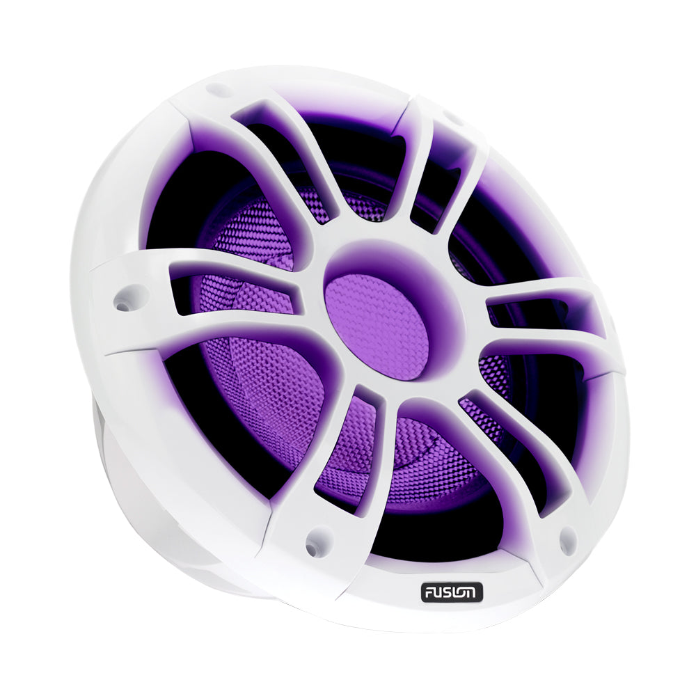 Garmin 10" 600 watt white sports marine subwoofer with CRGBW 