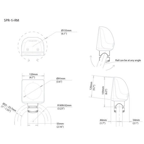 ScanPod SPR‐1i‐RM Rail Pod for 1 x standard size instrument