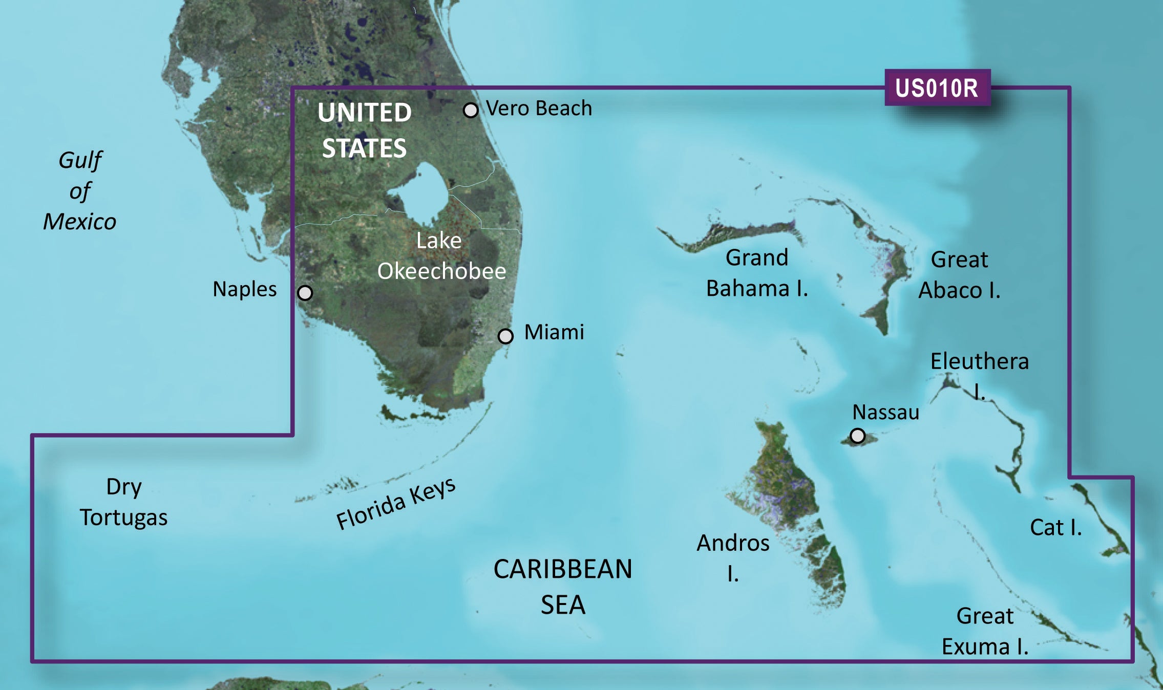 Garmin VUS010R-Southeast Florida and Bahamas