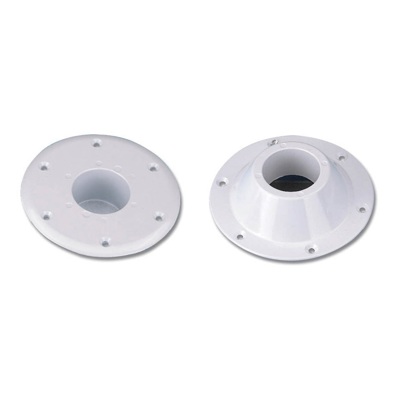 Rørflange Hvid   D1774170 til Ø60mm Rør     Konisk Top