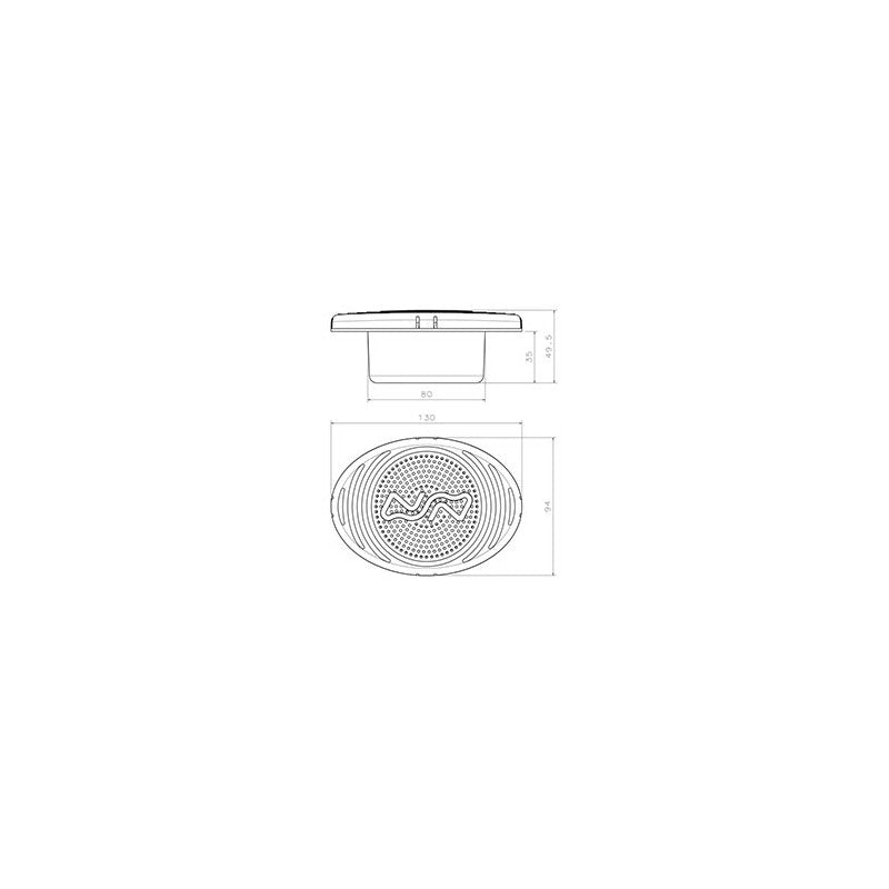 Horn 12V for flush mounting