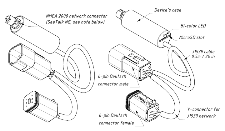 Engine gateway YDEG-04 for NMEA2000