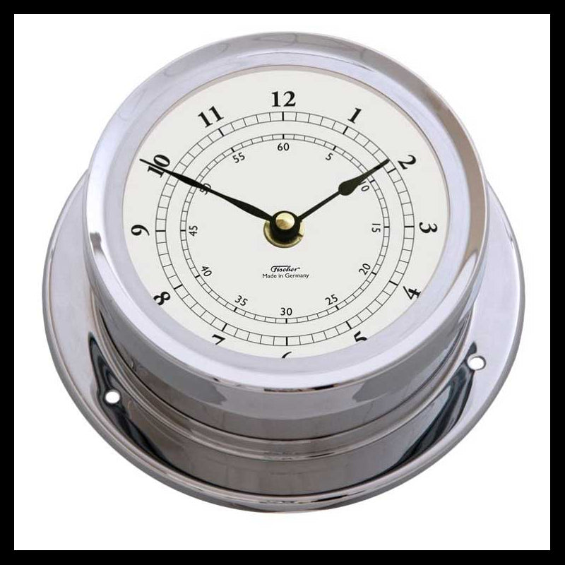 Fischer clock 165 mm chromed.mess