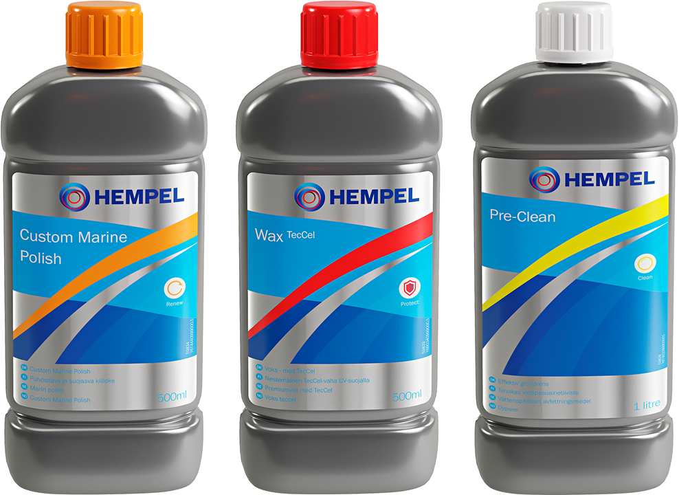 HEMPEL SPRING PACK: MARINE POLISH, WAX TECCEL, PRE CLEAN