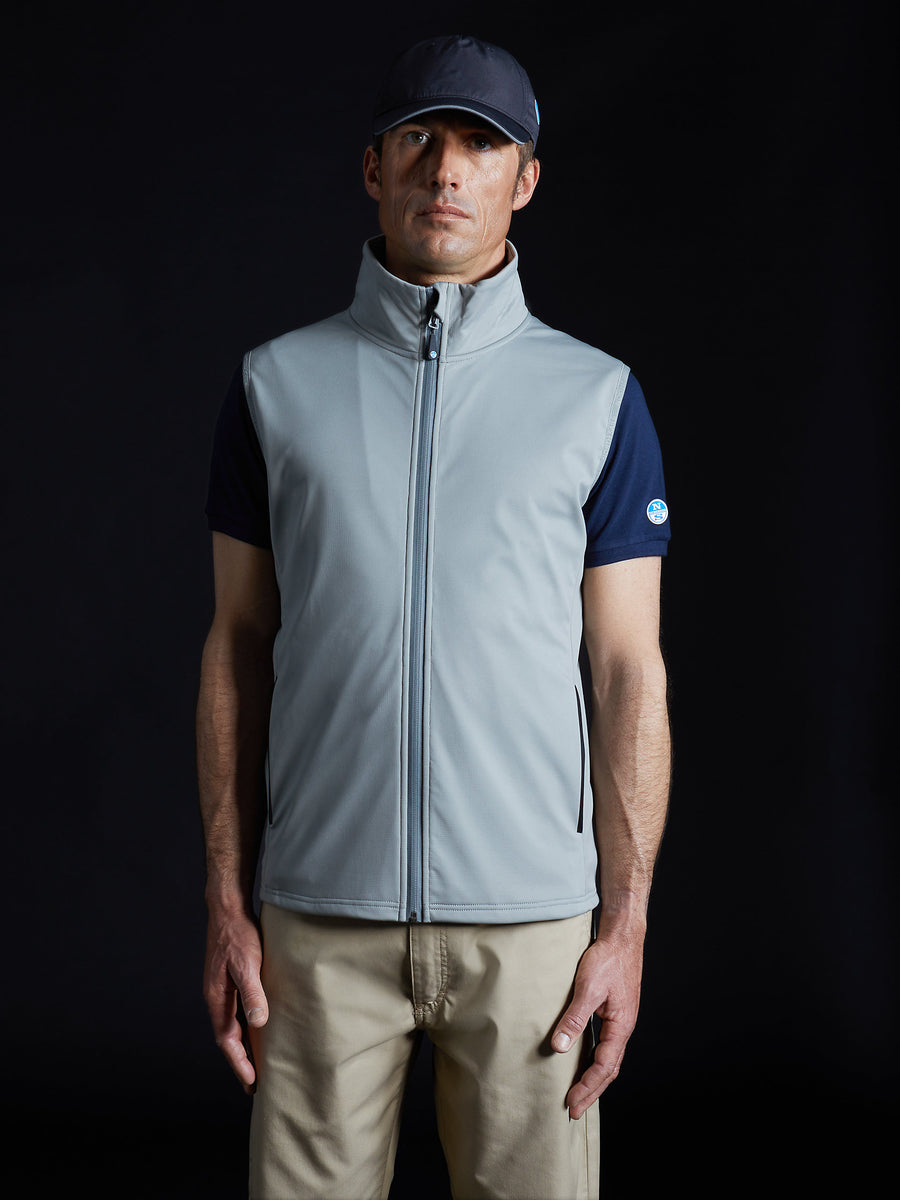 RACE SOFT SHELL+ VEST TITANIUM