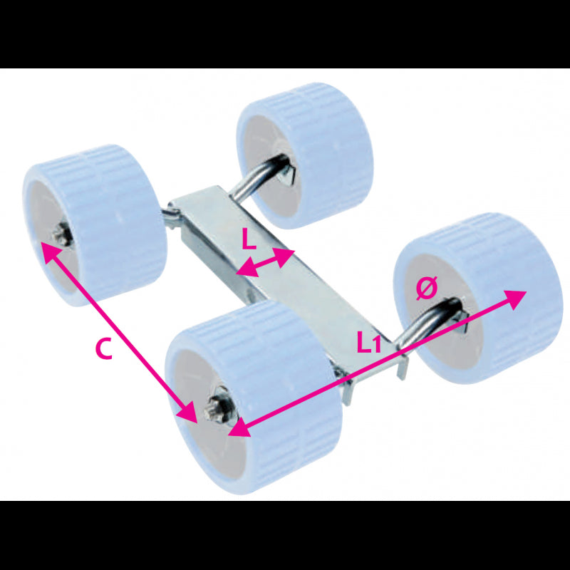 Holder for 4 sideruller ø:15