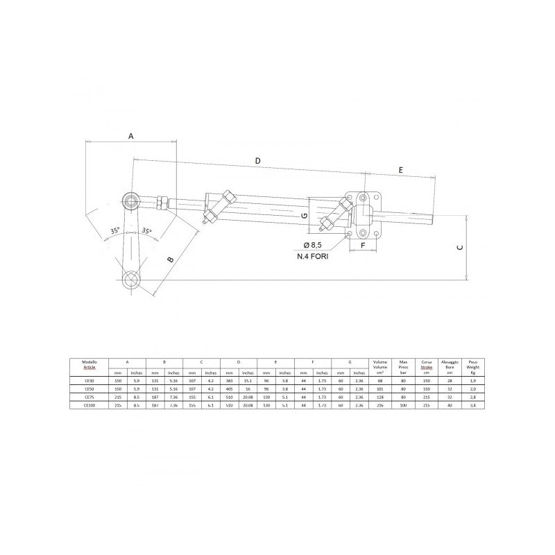 Hydraulik cyl. 286020 -30 CE30