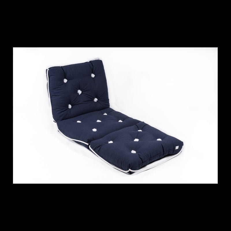 Kapok pillow, roll, Navy Blue