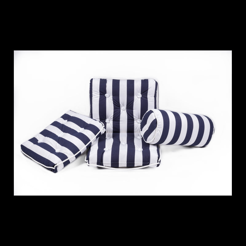 Kapok pillow, roll, Strbet Navy/white