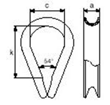 Kovs rustfrit stål f/5mm wire 2-stk