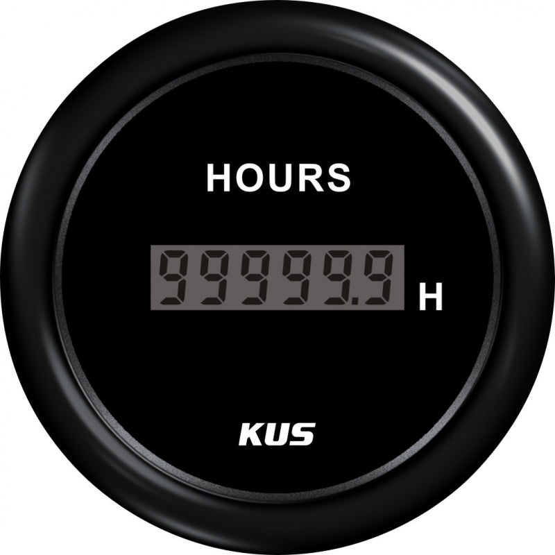 KUS Digital Timetæller Sort 12/24V