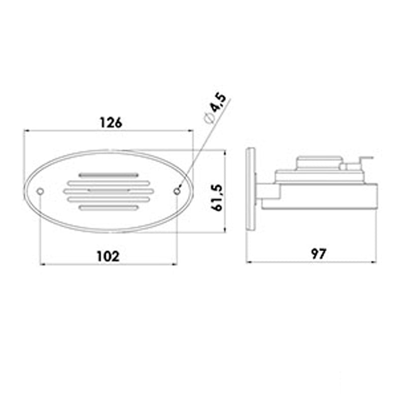 Horn rf 90x80mm