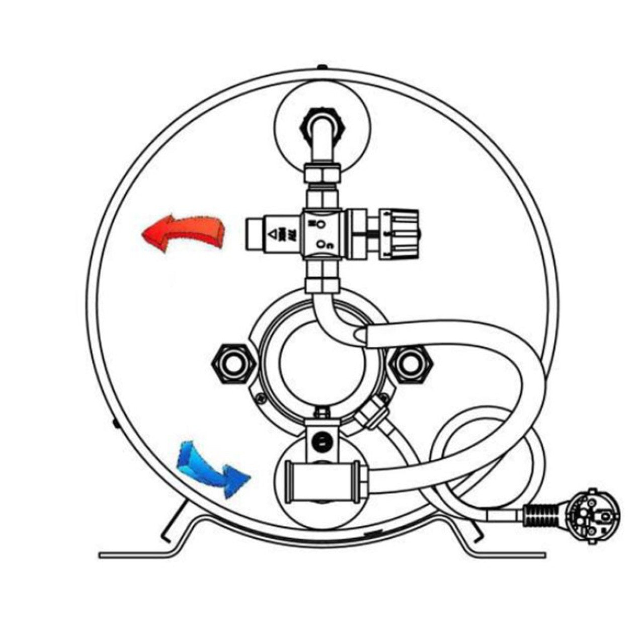 varmtvandsbeholder termostatisk mixer kit