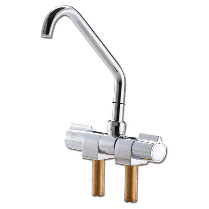 Vandhane A-Mixer dobbelt Ø: 14 mm x H: 220 mm     Con. 2 x 3/8" han     N0100311