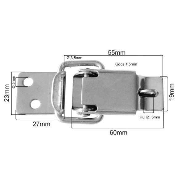 Clamp attack stainless 24.5 x 60 mm