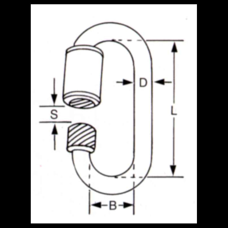 Quick Link, 4 mm, rf.s.