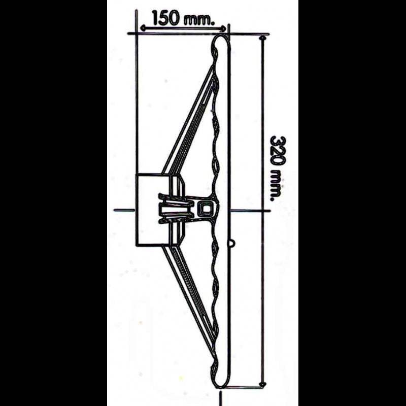 Rat,sort, 4 egre dia. 320 mm