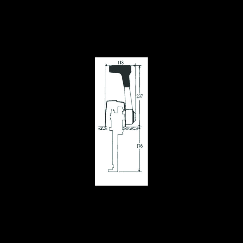 TFX gas/g. box, top mounted