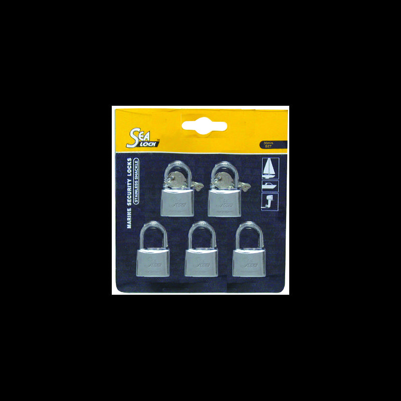 SeaLock padlock 30 mm set w/5