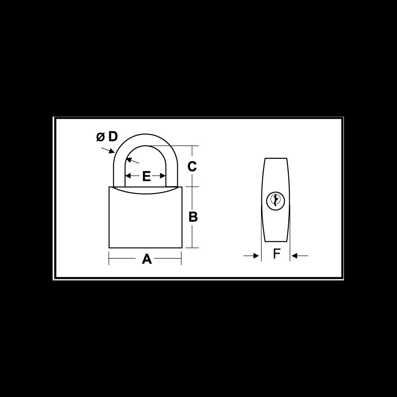 SeaLock padlock long 25 mm