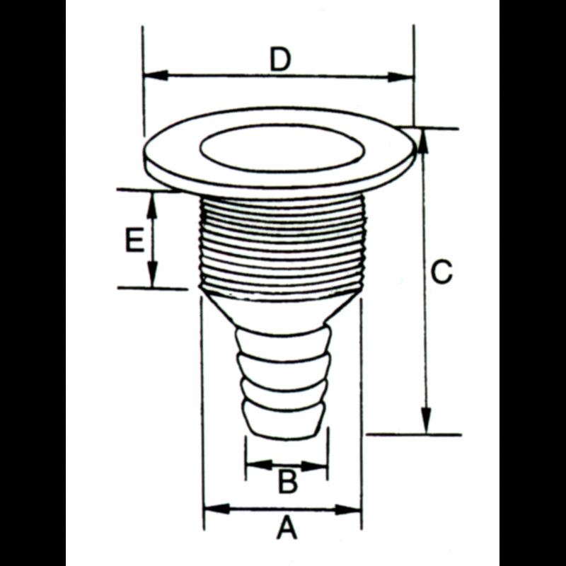 Table clearance sl.stud 15 mm