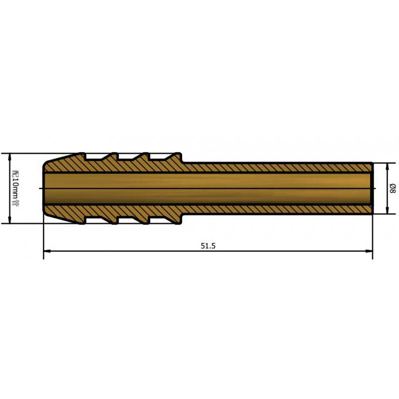 Slangestuds til gashane og 10-12mm slang