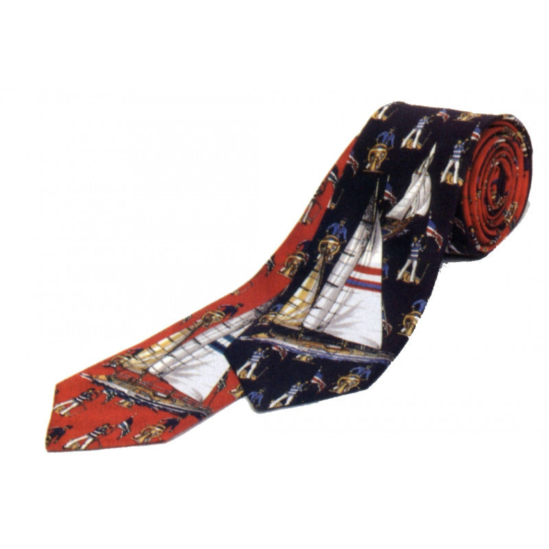 Tie sail action, silk, red