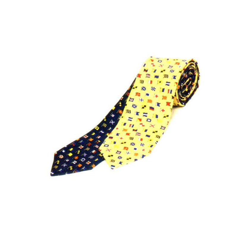 Tie signal flag, silk, yellow