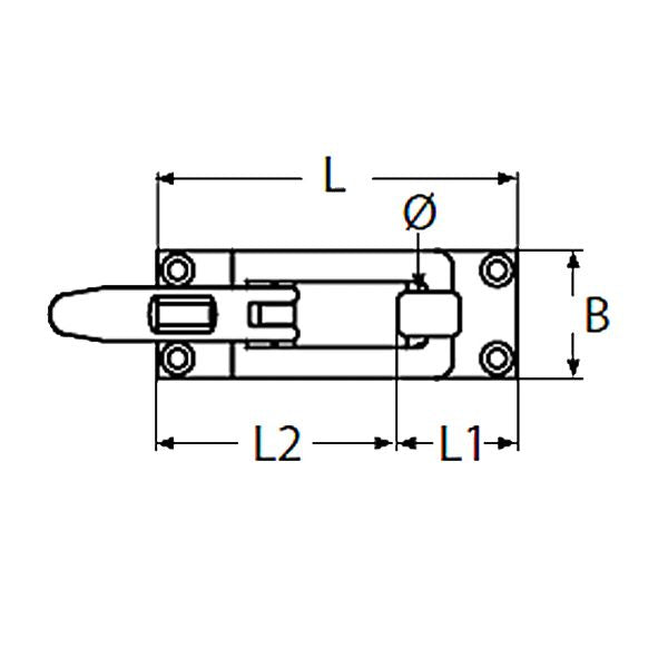 Clamp attack stainless 95 x 28 mm