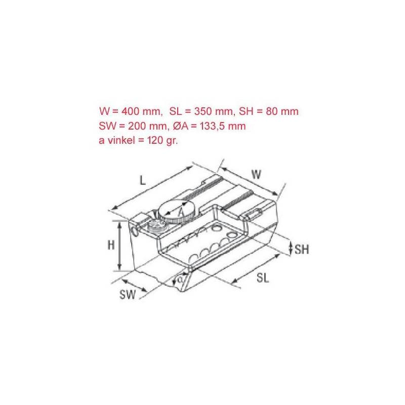 Waste water tank complete 100L 24V