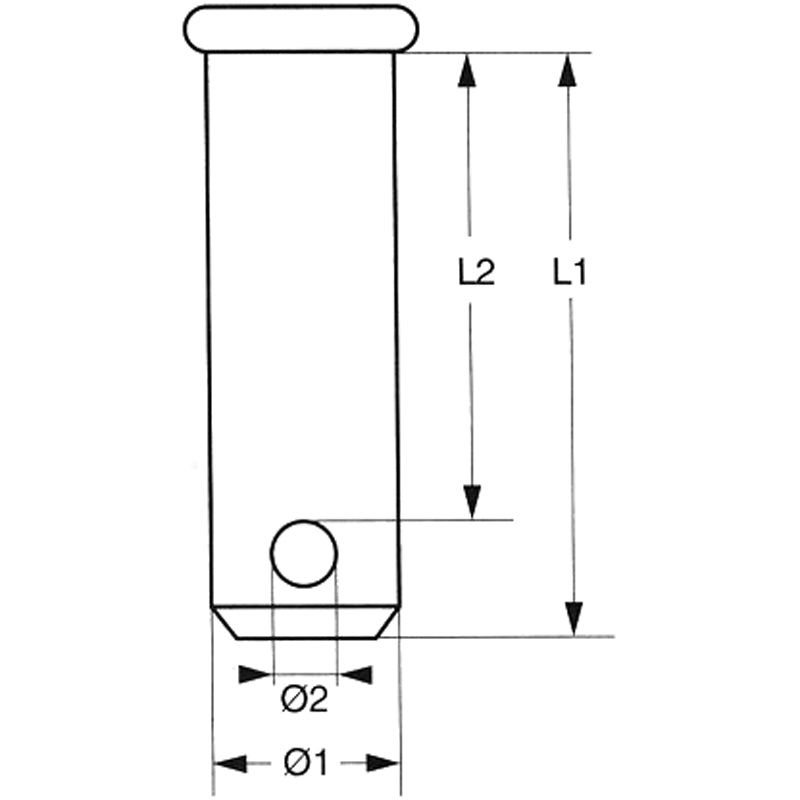 Bolts ØxL1xL2=5x18x14 mm