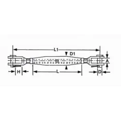WATER SCREW AISI 316 FORK/FORK 