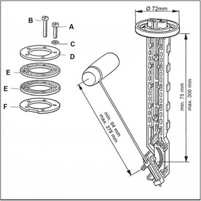 VDO Sensor m/vippearm stelfri