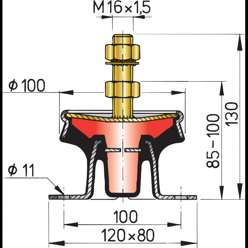 Engine mount type K25