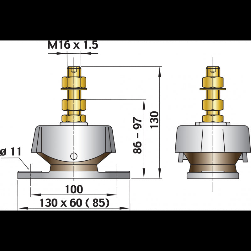 Engine mount type K25