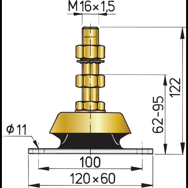 Engine mount type K25